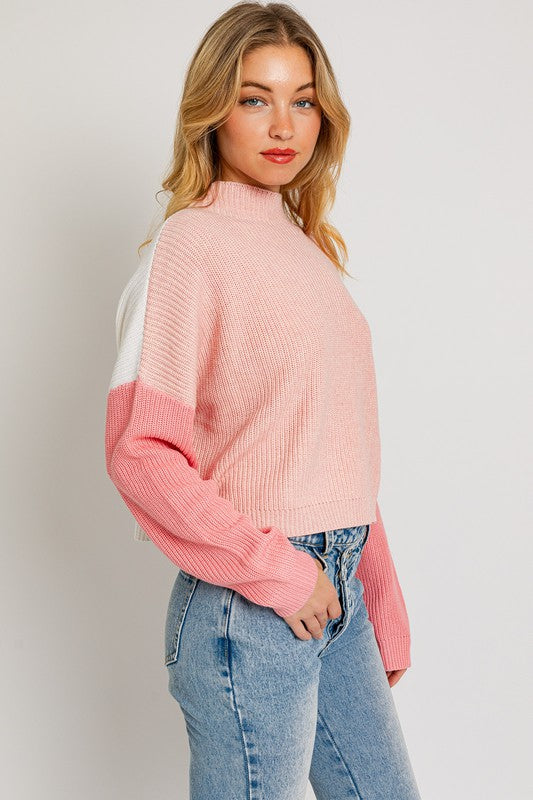 Color Block Oversize Sweater