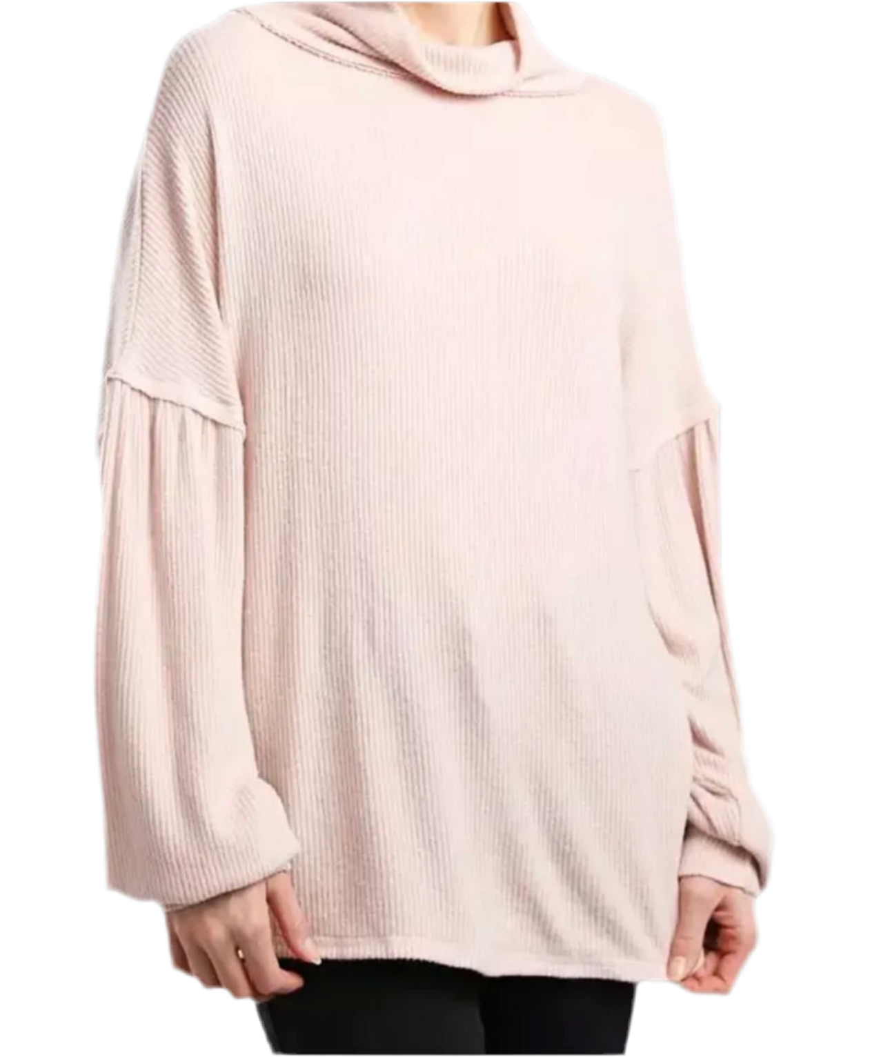 Blush pink open back sweater medium